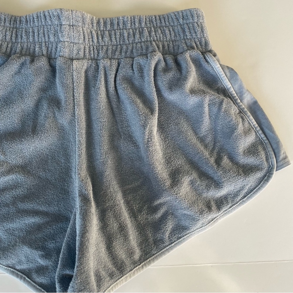 Fabletics Eco Conscious Terry Sweatshorts Blue Women’s Size XS Shorts Pockets - Picture 5 of 10